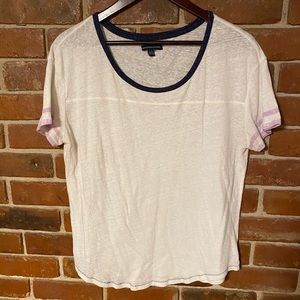 AE Cream and Purple Shirt size Large